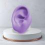 Imagem de Orelha de Silicone Base Oval Roxa