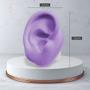 Imagem de Orelha de Silicone Base Oval Roxa