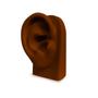 Imagem de Orelha de Silicone Base Vertical Marrom
