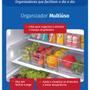 Imagem de Organizador Acrílico de Geladeira Armário Kit com 3 Unidades 10x20cm Transparente 