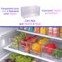 Imagem de Organizador Acrílico de Geladeira Armário Kit com 3 Unidades 10x20cm Transparente 