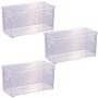 Imagem de Organizador Acrílico de Geladeira Armário Kit com 3 Unidades 10x20cm Transparente 