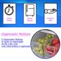 Imagem de Organizador Acrílico de Geladeira Armário Kit com 3 Unidades 10x20cm Transparente 