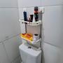 Imagem de Organizador Banheiro prateleira banheiro Prateleira para banheiro prateleiras para banheiro 2 Andares em aço inox e plastico anti ferrugem