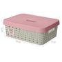 Imagem de Organizador Cesto Com Tampa Quarto Do Bebê Rosa 11 L - Usual