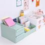 Imagem de Organizador com 2 gavetas multiuso maquiagem escritório mesa