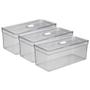 Imagem de Organizador Com Cesta Alimentos Multiuso Transparente - 3 UN