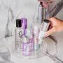 Imagem de Organizador de cosméticos giratório perfume creme batons maquiagem suporte multiuso cozinha temperos