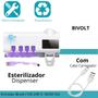Imagem de Organizador de Escovas de Dentes com Esterilizador UV e Dispensador Automático  Ideal para Casa