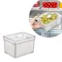 Imagem de Organizador De Geladeira 3,8 Litros Com Tampa Alimentos Organização Multiuso