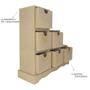 Imagem de Organizador Degrau 6 Gavetas 35,5x12x34 Mdf Madeira