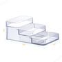 Imagem de Organizador Expositor Multiuso Retangular Diamond Triplo Cristal 26x16x10cm Paramount