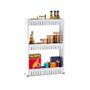 Organizador Lateral Multiuso 3 Prateleiras Branco com rodinhas - 520 - Agraplast Imagem de Organizador Lateral Multiuso 3 Prateleiras Branco com rodinhas - 520