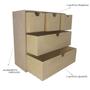 Imagem de Organizador Liso 5 Gavetas 30cm Mdf Madeira