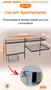 Imagem de Organizador Modular Lavanderia c/ 2 Prateleiras e Varal de Parede Arara 120x50cm Ganchos Prateleiras Estante Aramado