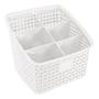 Imagem de Organizador Multiuso Rattan 6 Divisórias Branco 214/B Nitron