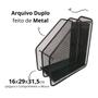 Imagem de Organizador porta arquivo duplo pasta, revista e documento preto