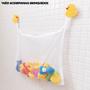 Imagem de Organizador Porta Brinquedos Banho Ventosa Rede P/ Banheiro