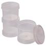 Imagem de Organizador porta temperos com tampa rosca 3 peças 150ml marmorizado Plasutil ref.14848