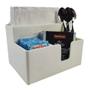Imagem de Organizador Sachês De Mesa Guardanapos Açúcar Mexedor E 12 Porta Copos Descartável 50/80ml Branco