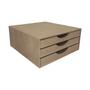 Imagem de Organizador Scrap 3 Gavetas 34,5x35,5x15 Mdf Madeira