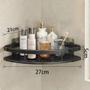 Imagem de Organizador Suporte Adesivo Prateleira De Banheiro Triangular Aluminio Porta Shampoo