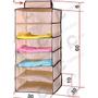 Imagem de Organizador vertical de guarda roupas closet armario com 6 prateleiras dobravel portatil