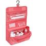 Imagem de Organizador Viagem Com Gancho BRANCO E ROSA Necesserie para Pendurar com Divisórias