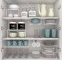 Imagem de Organizadores armario cozinha rack prateleira aramado kit c/5 unidades