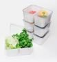 Imagem de Organize duplo para salada cristal caixa geladeira
