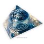 Imagem de Orgonite Pirâmide Proteção Cianita Azul Arcanjo Miguel 4x7x7cm
