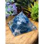 Imagem de Orgonite Pirâmide Proteção Cianita Azul Arcanjo Miguel 4x7x7cm