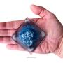 Imagem de Orgonite Pirâmide Proteção Cianita Azul Arcanjo Miguel 4x7x7cm