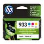 Imagem de Original HP 933 Cyan, Magenta, Yellow Ink Cartridges (3-pack)  Trabalha com HP OfficeJet 6100, 6600, 6700, 7110, 7510, 7610 Série  N9H56FN