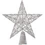 Imagem de Ornativity Silver Star Tree Topper - Natal Swirl Design Sparkle Star Treetop Ornament