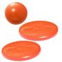 Imagem de Overball para Pilates 25cm Laranja + 2 Discos Inflaveis de Equilibrio  Liveup Sports 