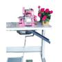 Imagem de Overlock Pink com mesa e Motor grande Bivolt Silencioso