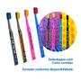 Imagem de Pack 2 Escovas Dentais Macia Fina Soft Kit Romero Britto Dentalclean