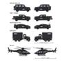 Imagem de Pack 5 Miniaturas - SWAT Policia de Elite - Gift Pack - 1/64 - Majorette