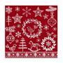 Imagem de Pacote 20 Guardanapos Papel Xmas Hygge Symbols Red Paper Design