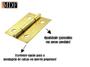 Imagem de Pacote 30 Dobradiça Dourada para Caixa de Madeira 2x2,5cm Artesanato