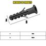 Imagem de Pacote 400 Buchas 8mm C Aba Para Parede Bucha N 8 Com Anel