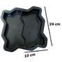 Imagem de Pacote com 03 Formas Plástica Dupla Para Bloquete 16 Faces Intertravado 06cm - 24x10x06