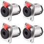 Imagem de Pacote Com 04 Conector Painel Jack P10 Com Trava Cromado