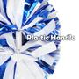 Imagem de Pacote com 2 pompons Cheerleading Hooshing em azul e branco
