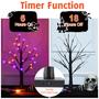 Imagem de Pacote com 2 unidades de mesa Halloween Black Spooky Tree Efunly de 24 polegadas