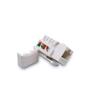 Imagem de (pacote com 20) Conector de parede Ethernet Cat6 Keystone Jack Verbex branco