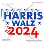 Imagem de Pacote com 3 adesivos Kamala Harris Tim Walz 2024 à prova d'água