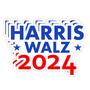 Imagem de Pacote com 3 adesivos Kamala Harris Tim Walz 2024 à prova d'água