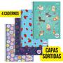Imagem de Pacote com 4 Cadernos 1 mat. Pepper Fem. Sortidos
